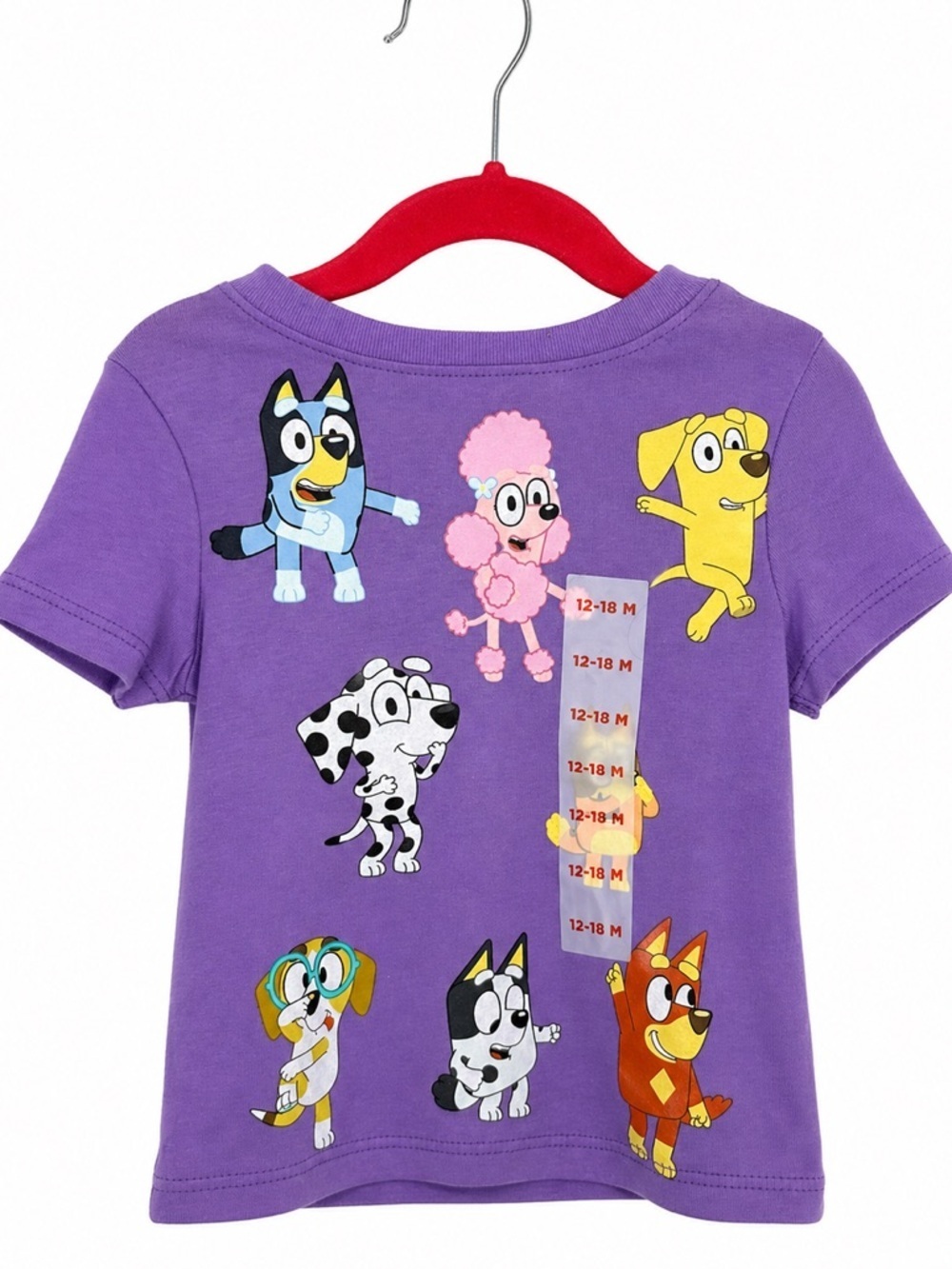 🆓 $0 WITH PURCHASE - OLD NAVY NWT Bluey Purple Toddler Graphic Tee 12-18 M
